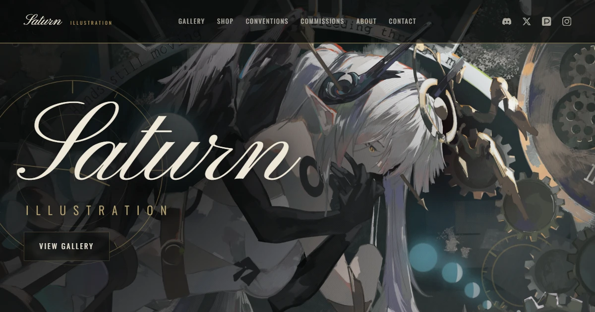 Saturn Illustration portfolio preview